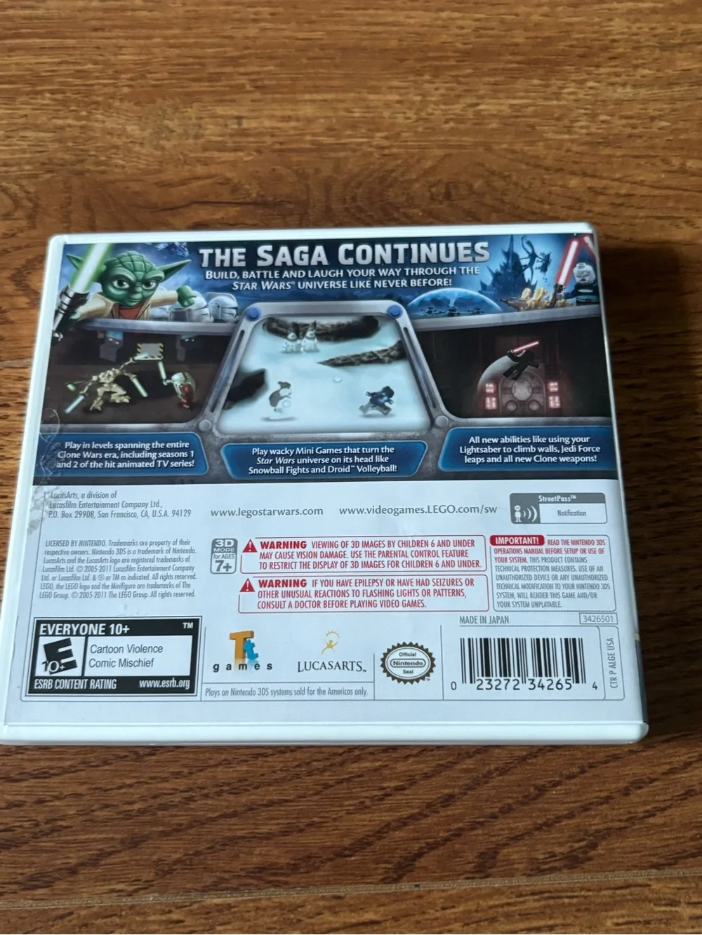 Lego Star Wars III Nintendo 3DS Game - White Case